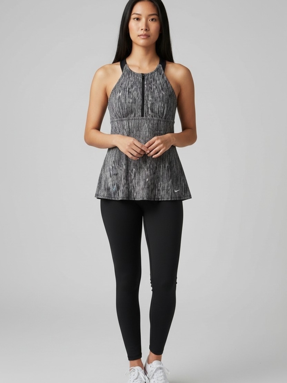 Nike Grey Heather Racerback Tennis Tank